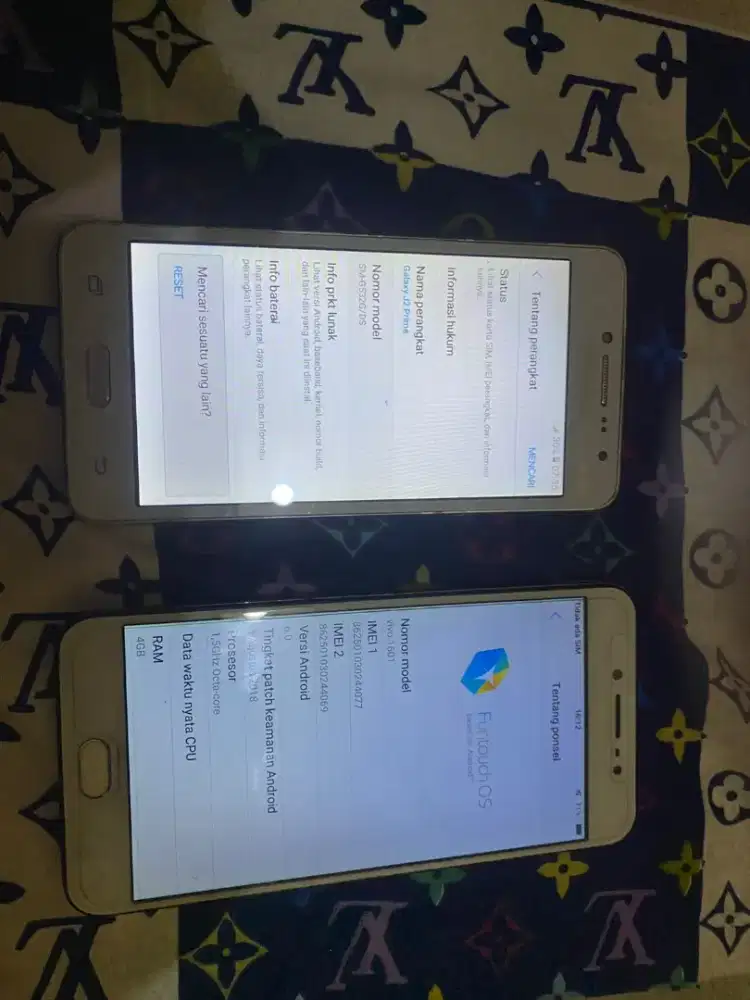 Jual hp Vivo V5 ram 4/32 sama hp Samsung J2 prime 1,5/8gb