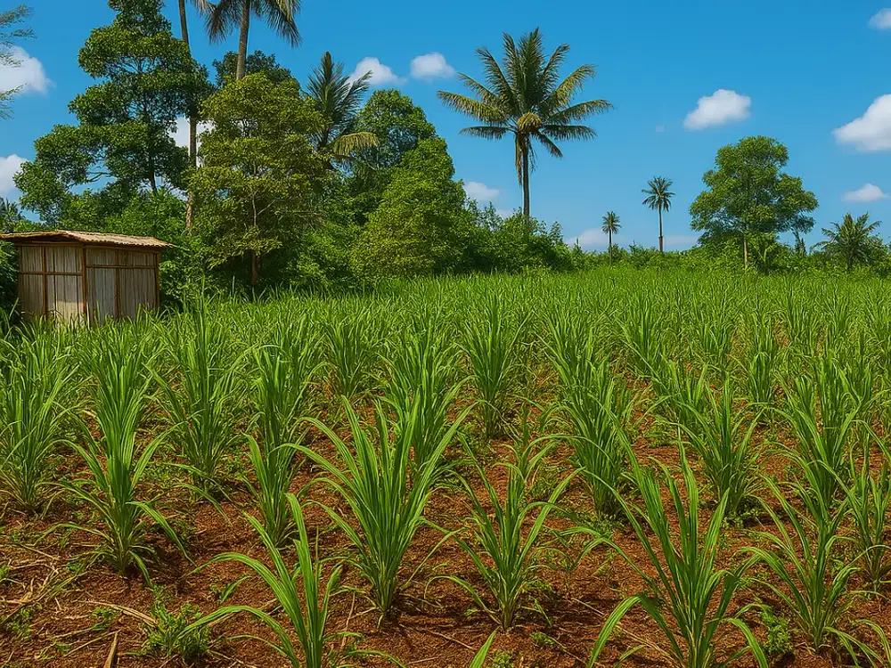 Jual tanah tebu plus durian produktif jabung malang