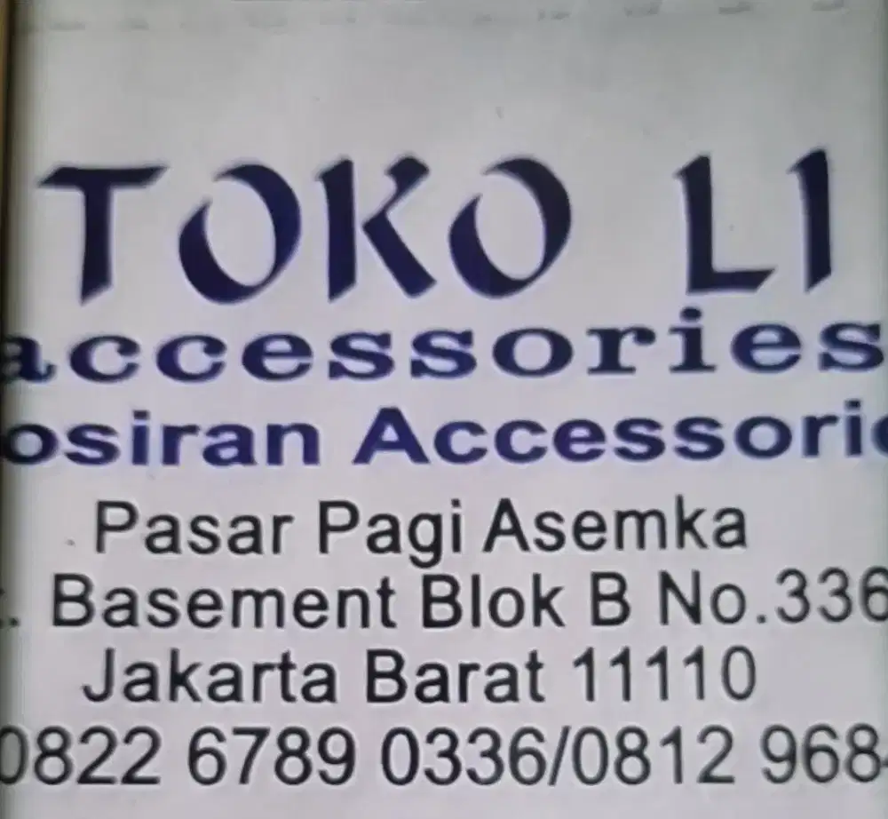 DI CARI KARYAWAN WANITA DI TOKO ACCESSORIES