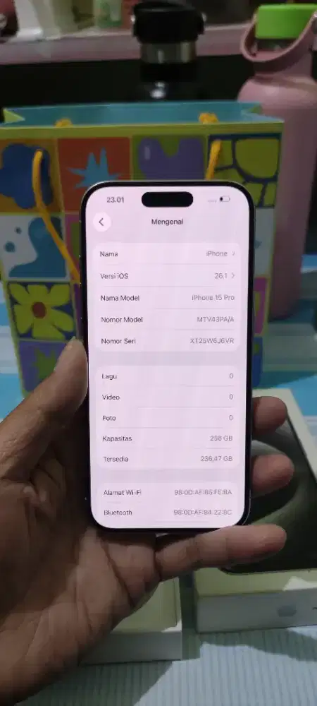 Iphone 15 pro 256gb White Titanium resmi ibox