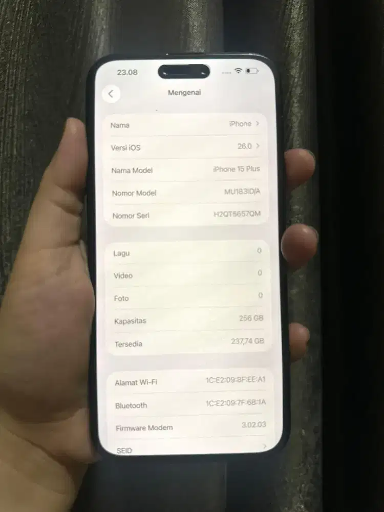 Iphone 15 plus 256 digimaps black like new