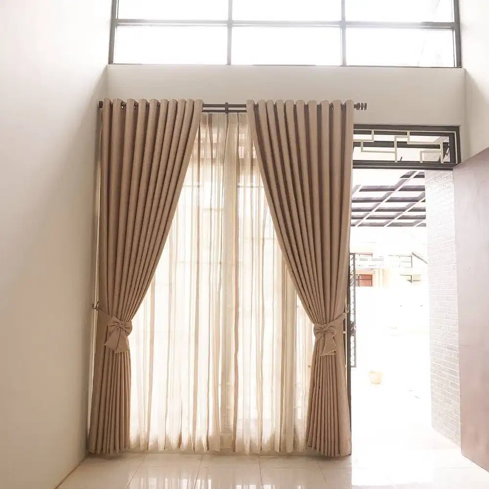 Jual Gorden Blackout Pasang Skat Klinik Hordeng Pintu Gordyn Vitrase