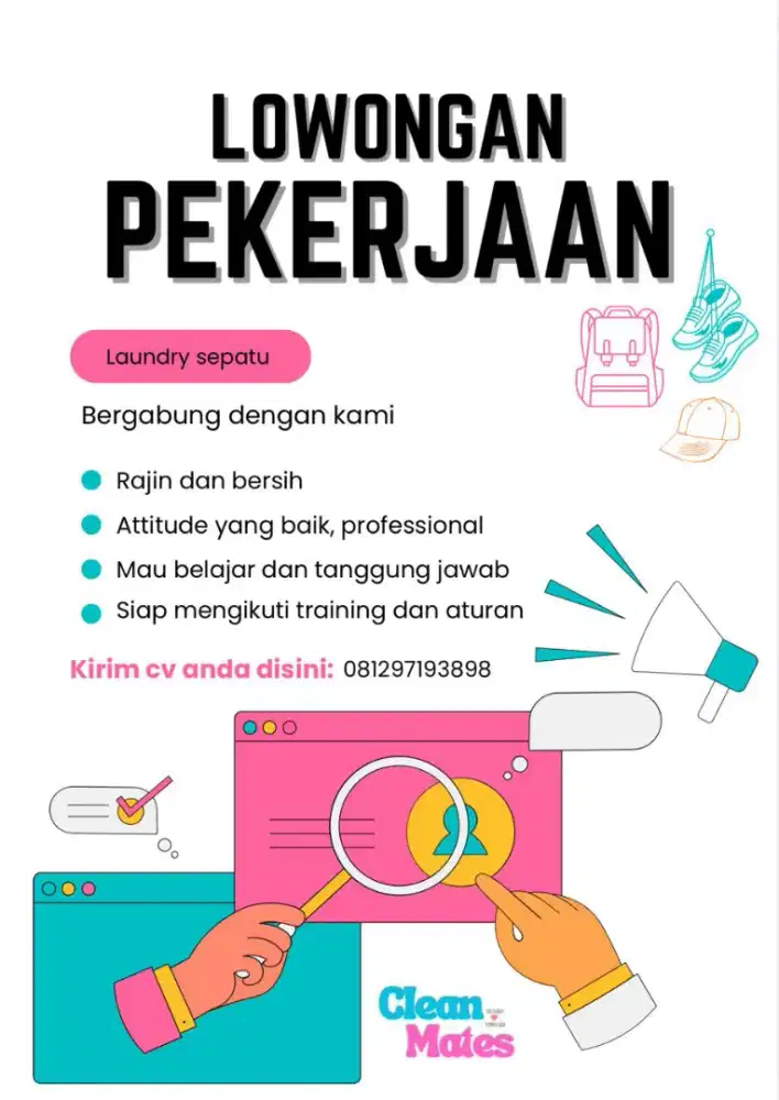 dicari segera karyawan laundry sepatu