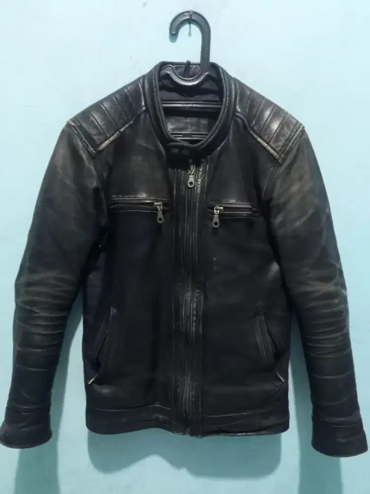 Jaket kulit domba asli