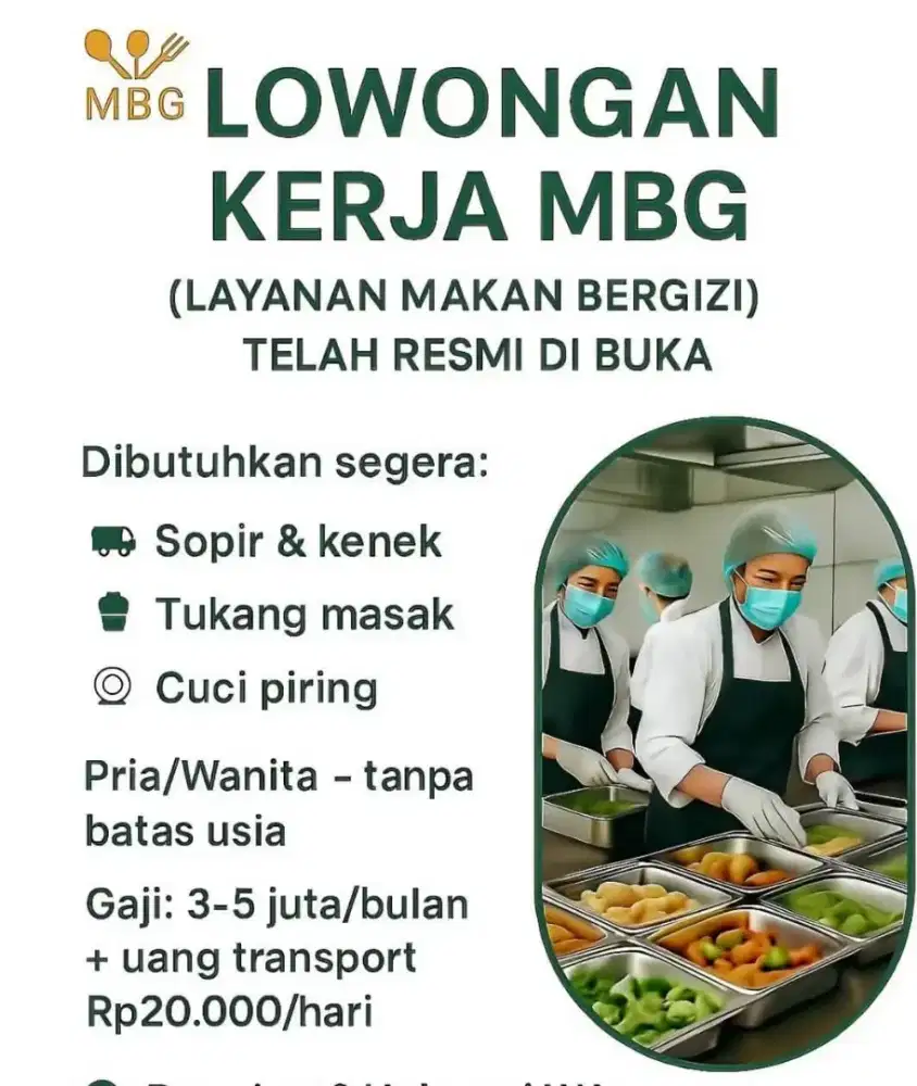 Loker MBG Layanan Makanan Bergizi