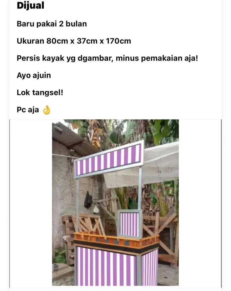 DIJUAL GEROBAK STAND