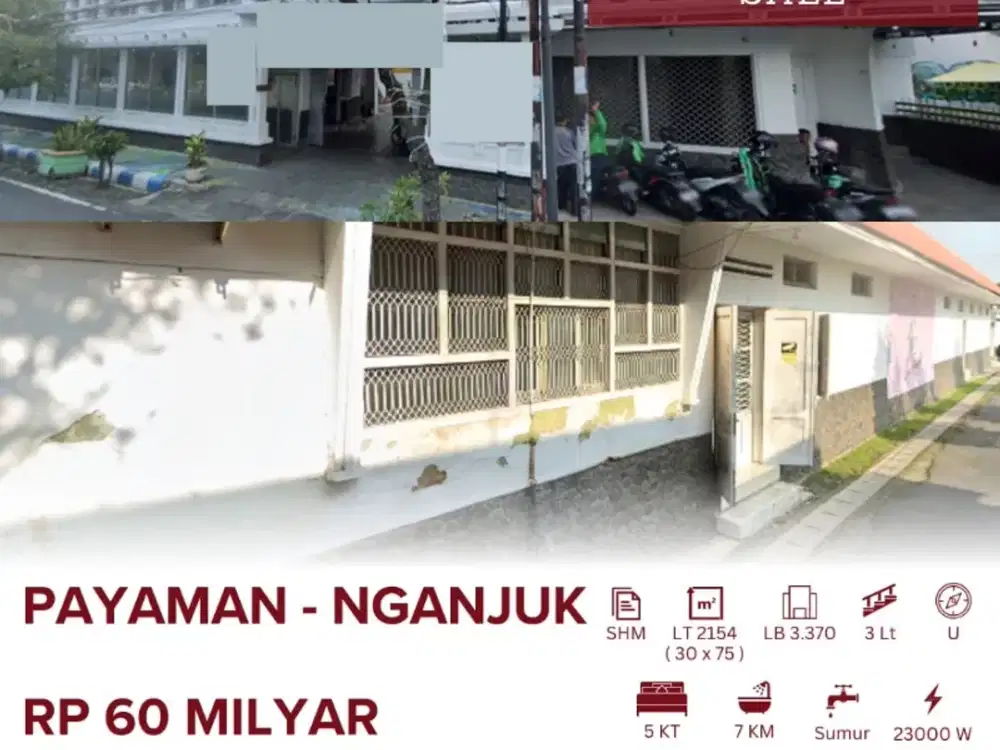 Dijual Ruang Usaha luas Ex Pabrik Rokok