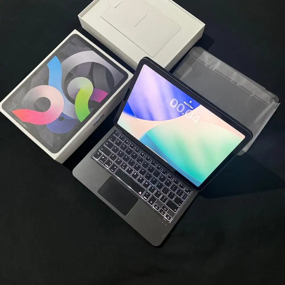 iPad Air 4 256GB 11 inch Wifi Only Grey Fullset Original Free Keyboard