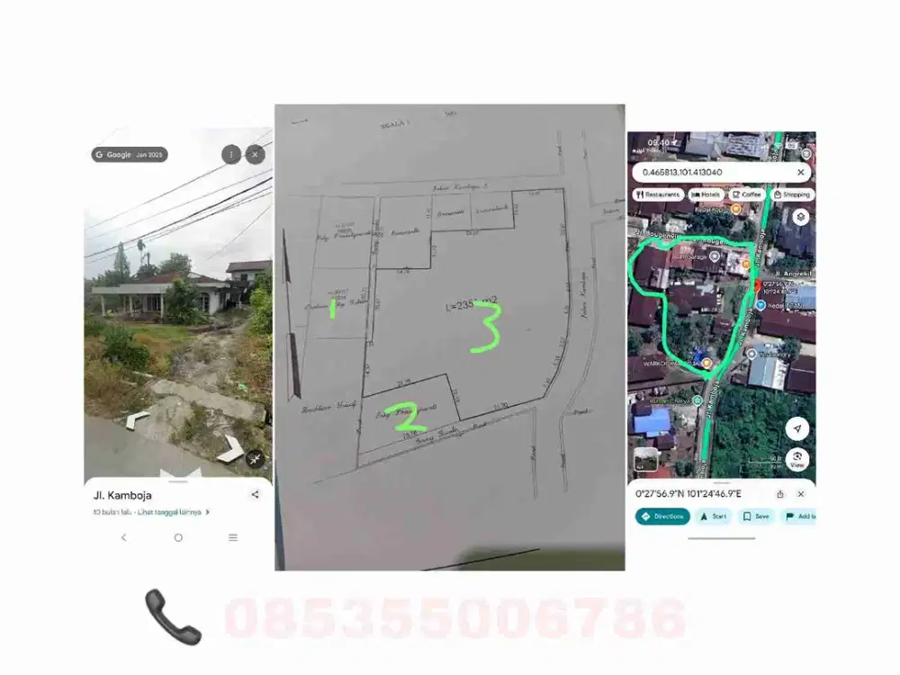 jual tanah area panam soebrantas jl.kamboja