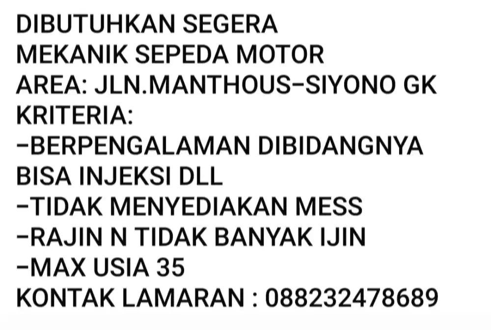 Mekanik sepeda motor