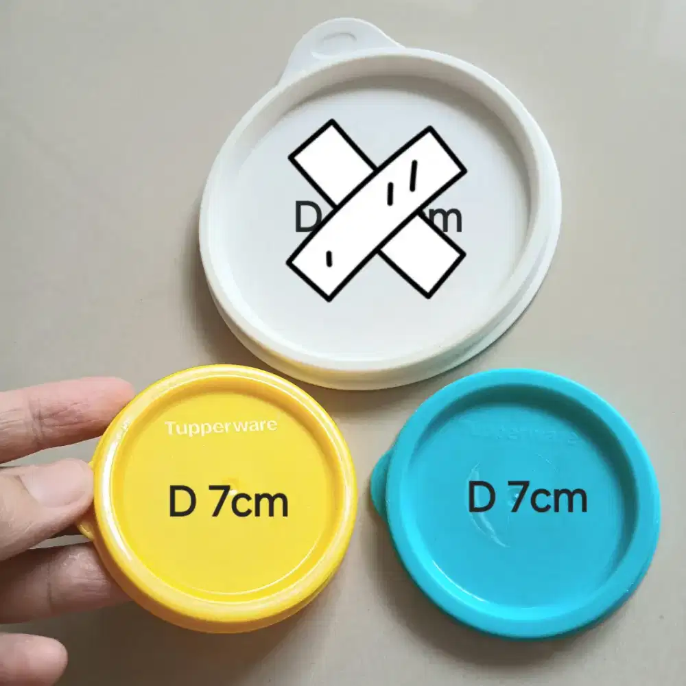 Tutup seal Tupperware, bekas