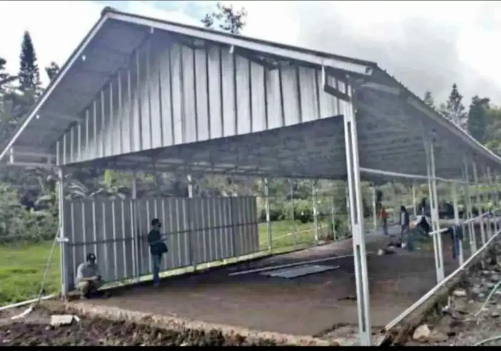 Atap gudang atau kandang ayam galvalum kanal C 80 75