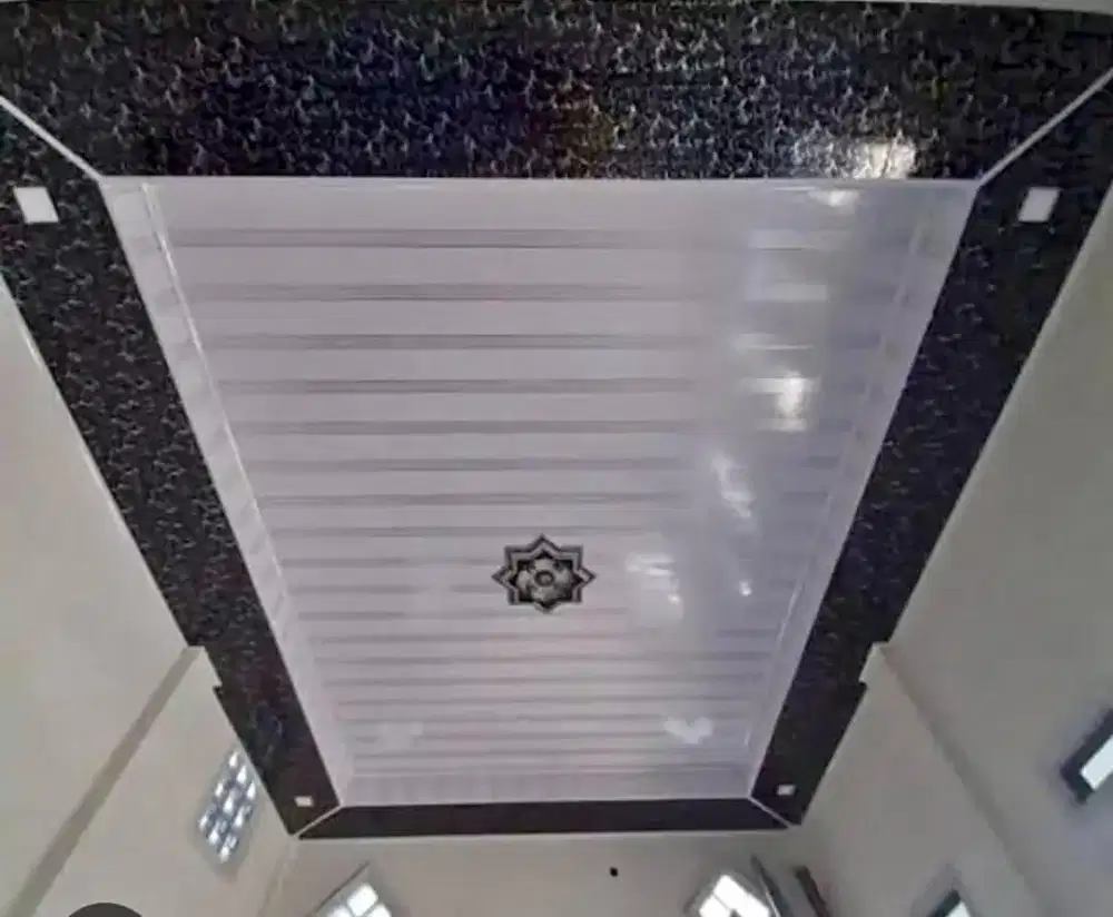 Plafon pvc rangka hollow model flat