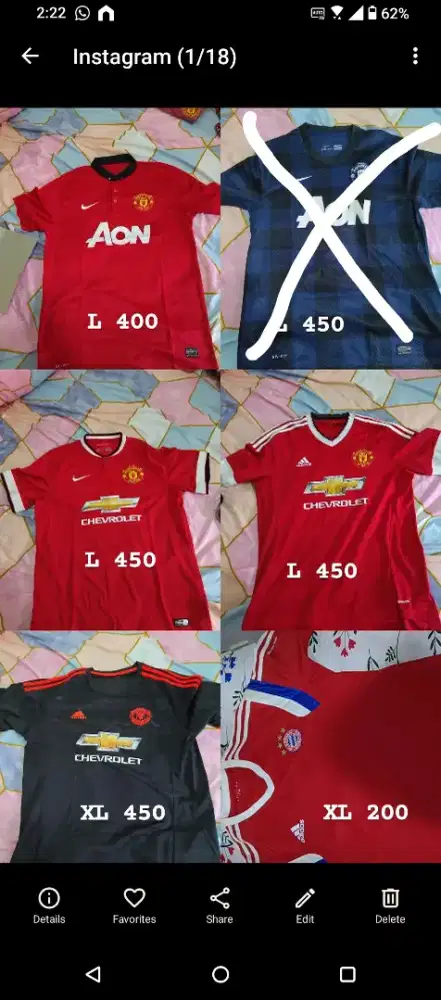 For sale jersey original MU 2011-2018