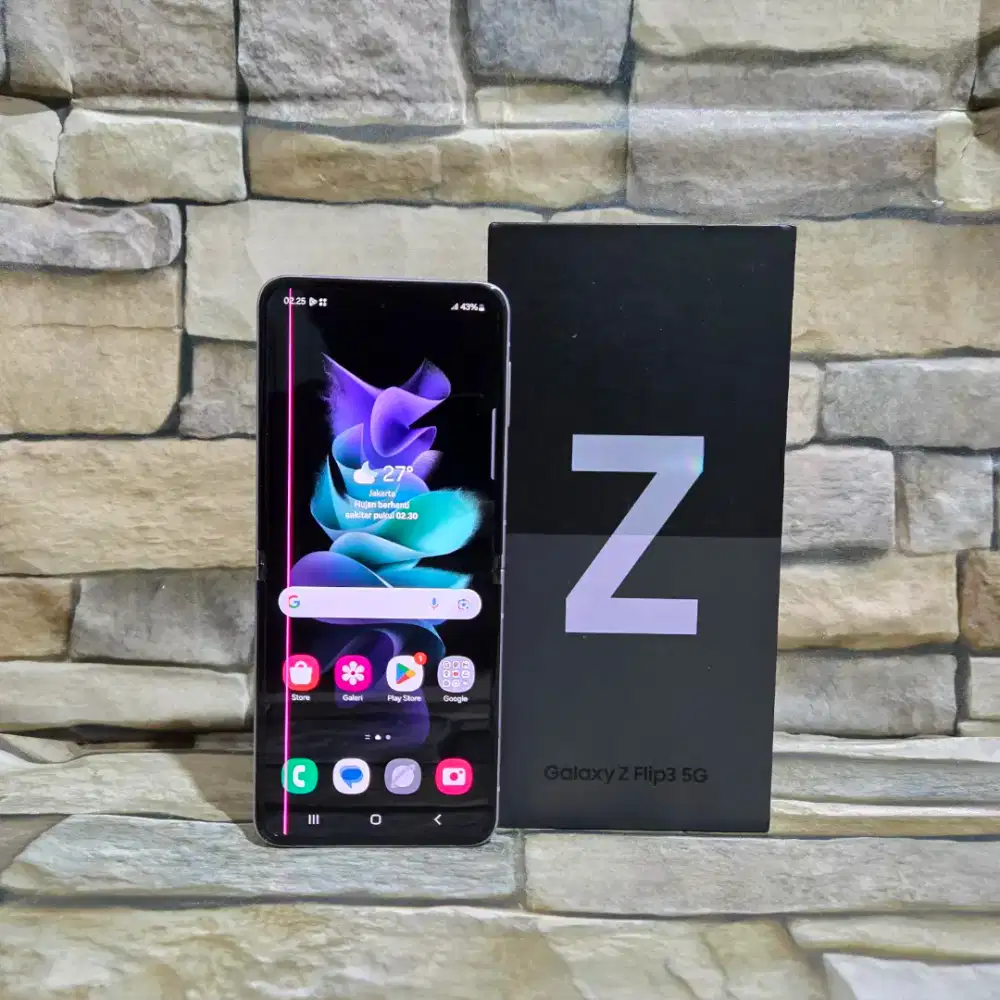 Samsung Galaxy Z Flip 3 5G 8/256 Fulset segel mulus 98%,minus LCD