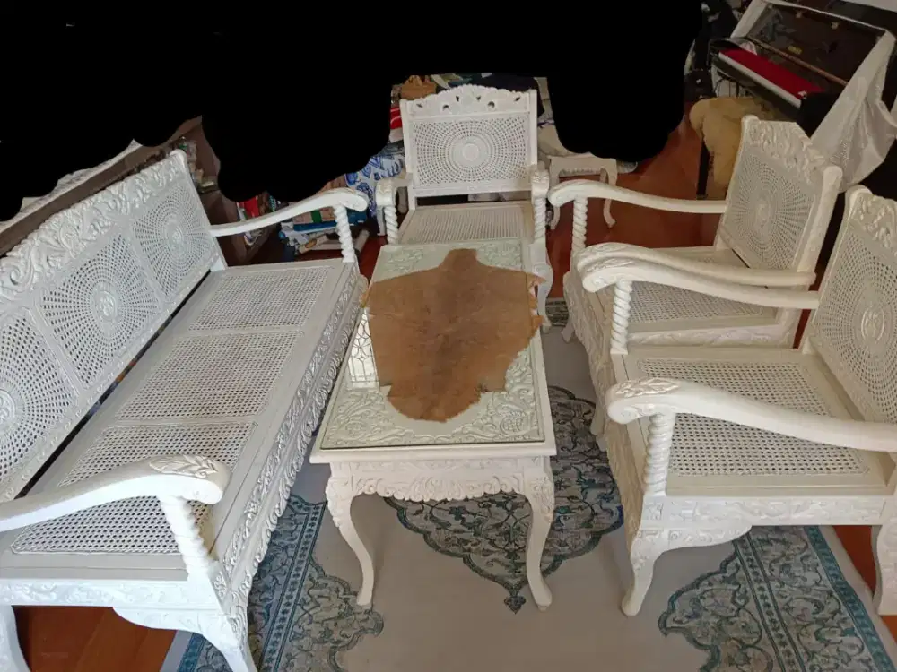 1 set Kursi Jati Rotan