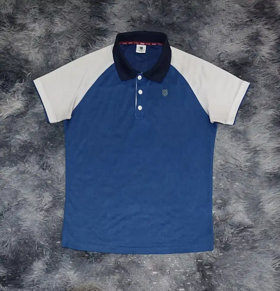 Kaos Kerah Olahraga Lengan Pendek K-Swiss Polo Shirt Navy Size M