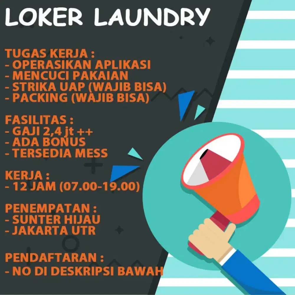 Loker produksi laundry di sunter