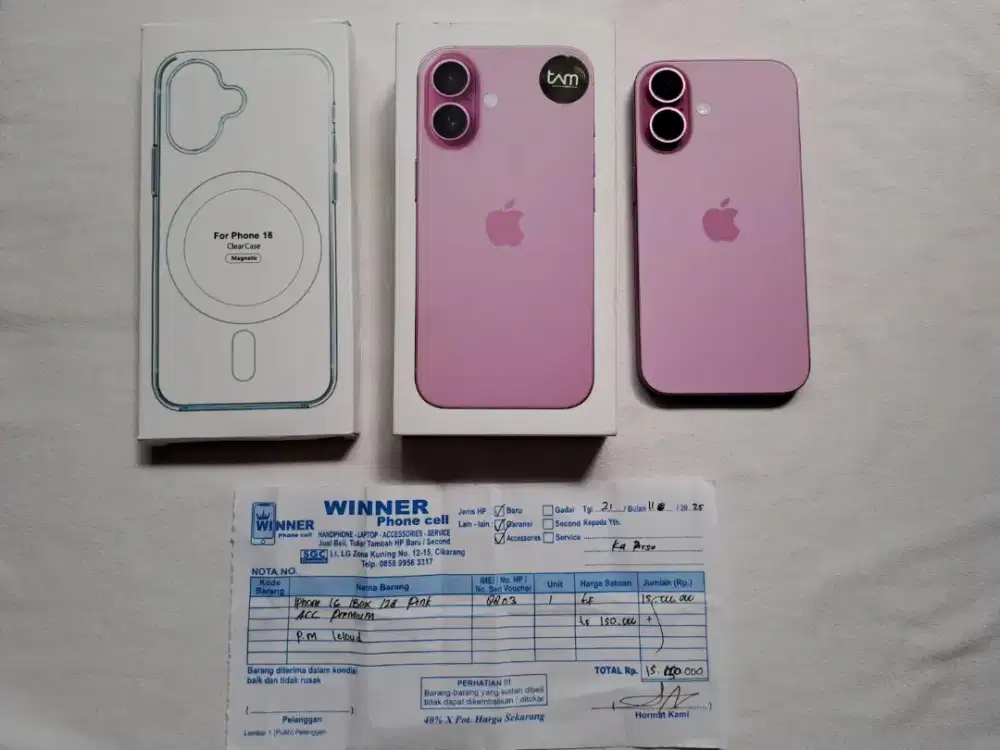 IPHONE 16 128GB iBox pink mulus