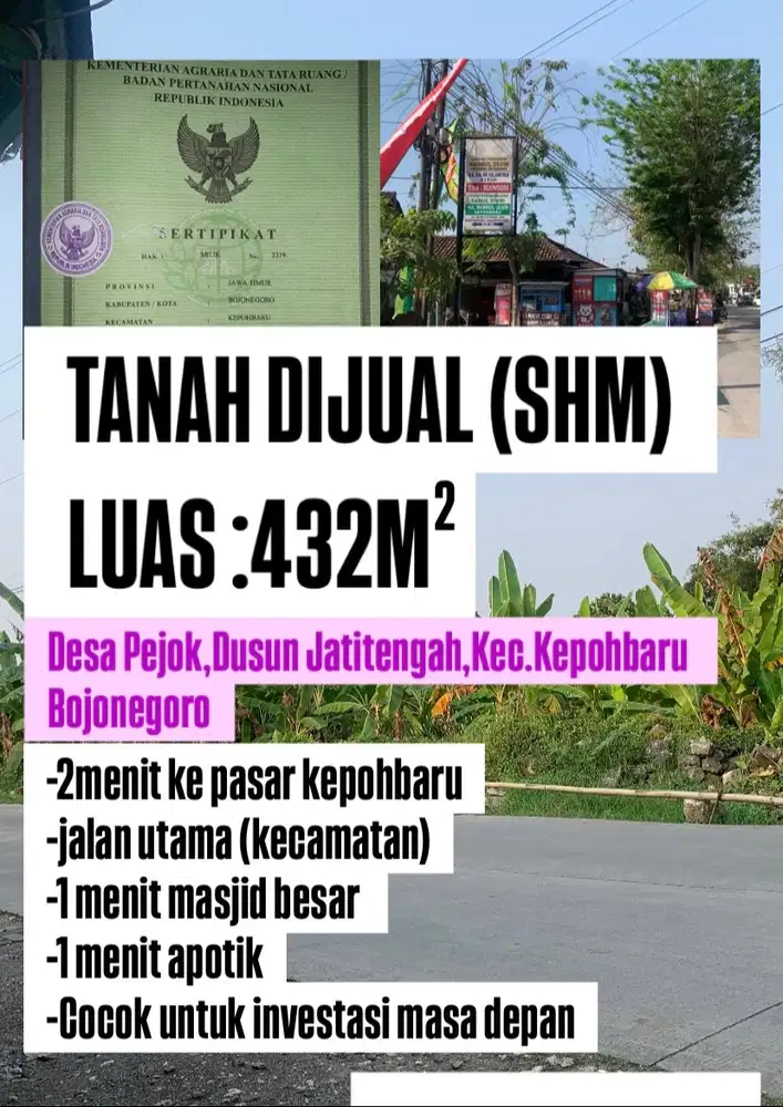Tanah di jual cepat