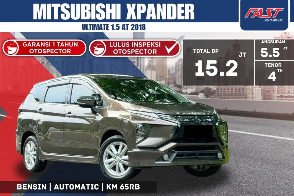 MITSUBISHI XPANDER ULTIMATE 2018 1.5 AT LOW KM.65RB PAJAK PANJANG #F6S