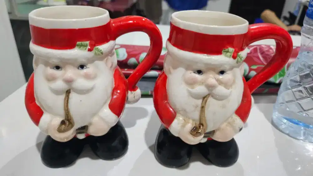 Gelas santa natal 2 pcs