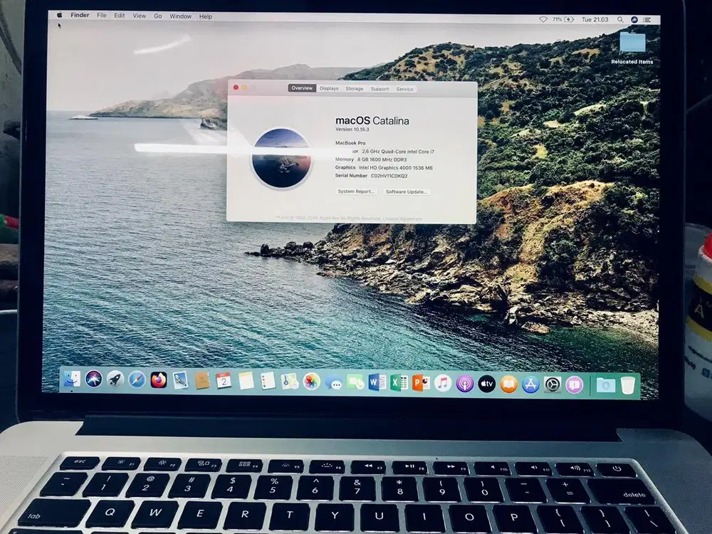 MacBook Pro Retina 15 inch 2.6Ghz i7 256GB SSD