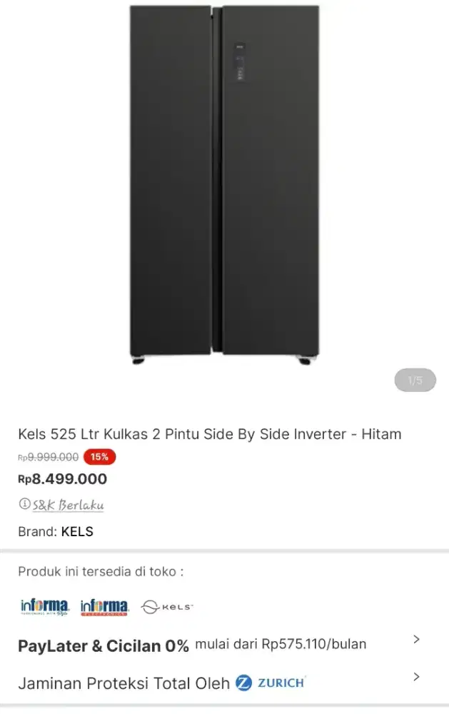 Kulkas kels side by side