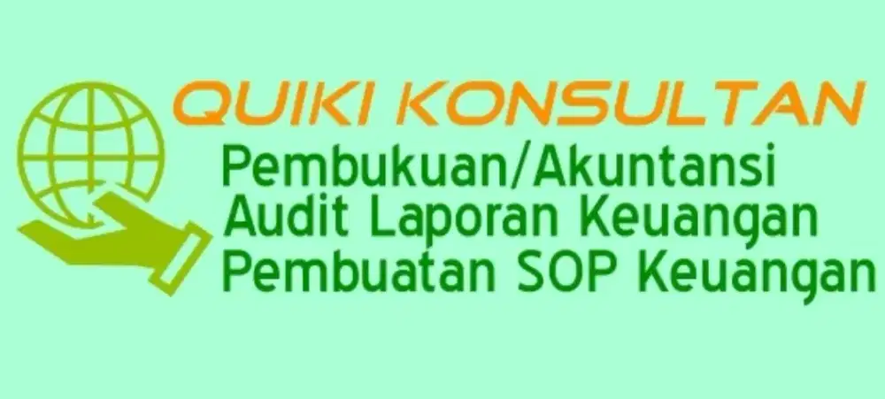 Jasa : pembukuan, laporan keuangan, audit, dan SOP keuangan