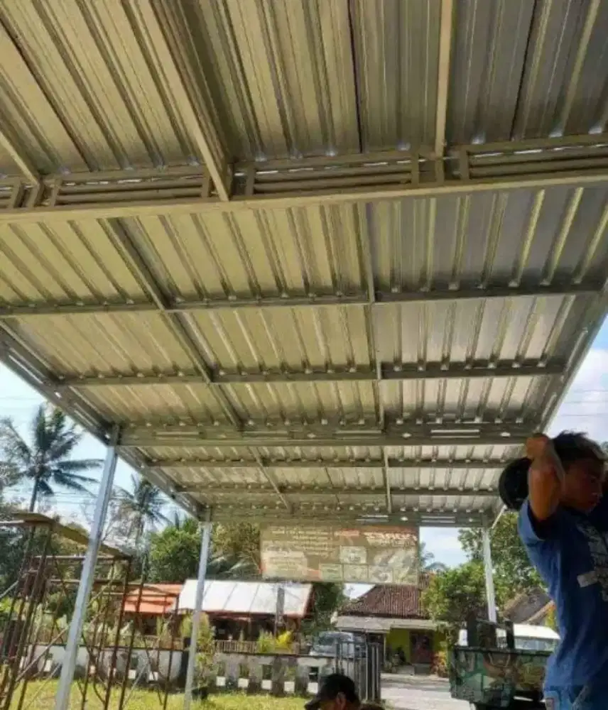 pemasangan atap kanopi