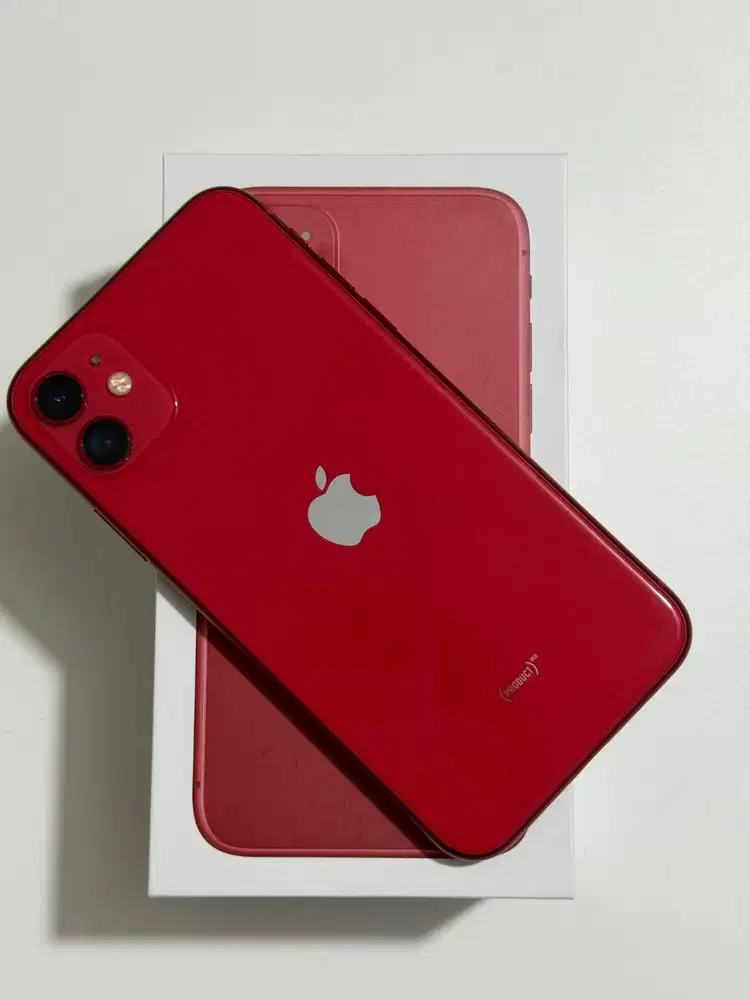 iPhone 11 128GB Red Bekas Mulus Fullset Battery replaced BH 74% JKT