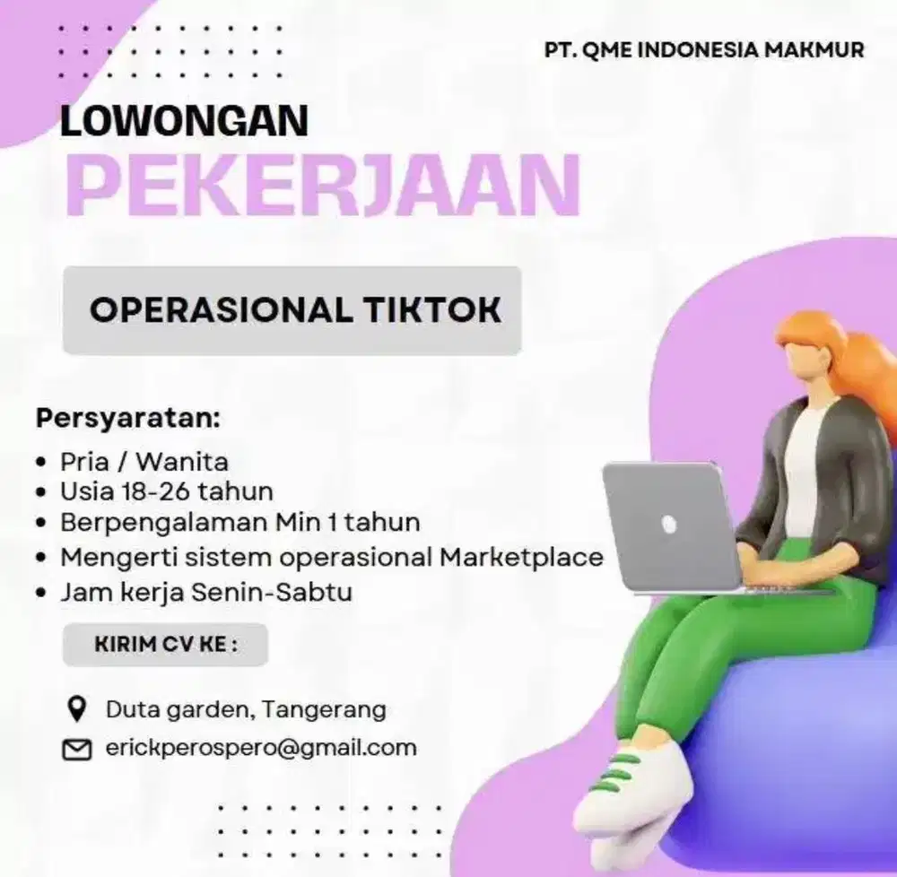 Loker operasional tiktok dan KOL