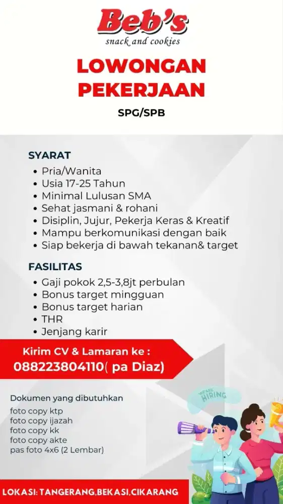 lowongan kerja spg/spb