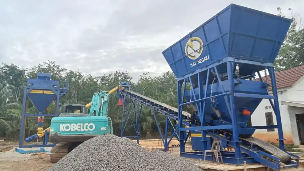 PORTABLE BATCHING PLANT DRYMIX 25–40 M³/JAM – SIAP KIRIM, HARGA NEGO
