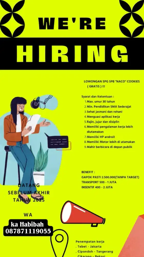 Lowongan pekerjaan SPB & SPG