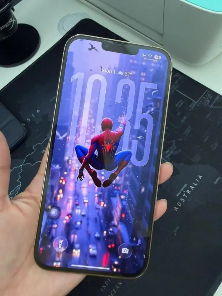 Jual santai Iphone 13 Promax 128Gb Gold ex ibox