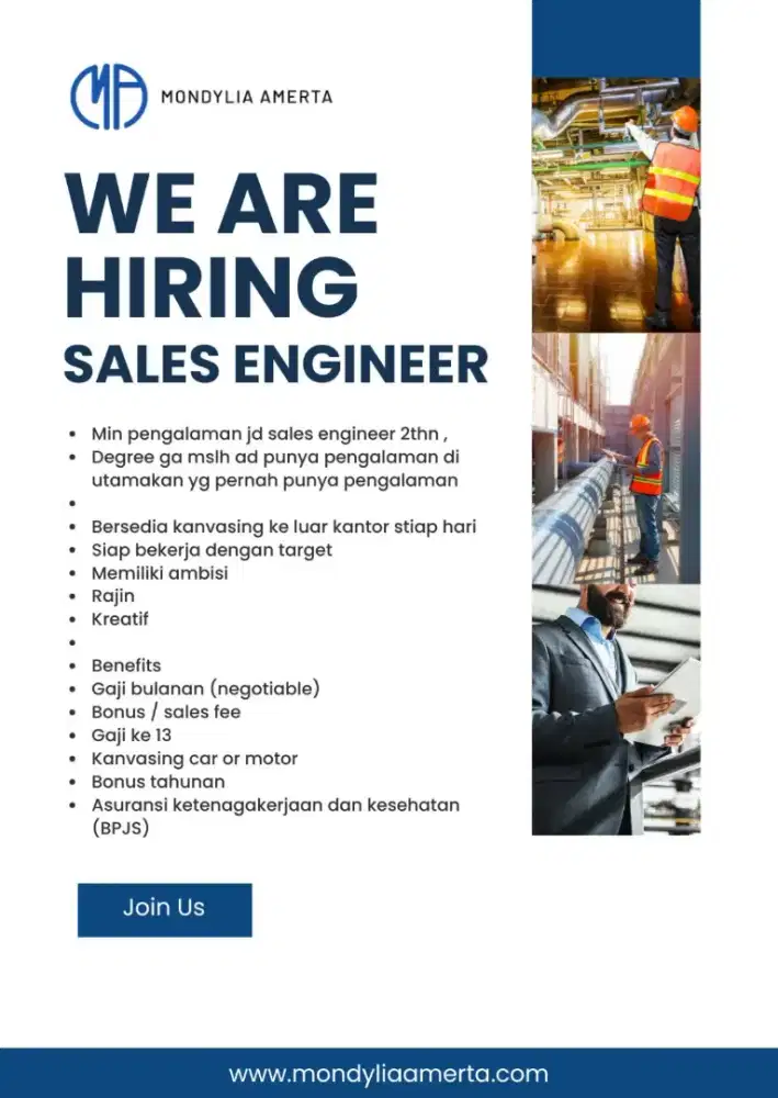 Dibutuhkan Sales Engineer