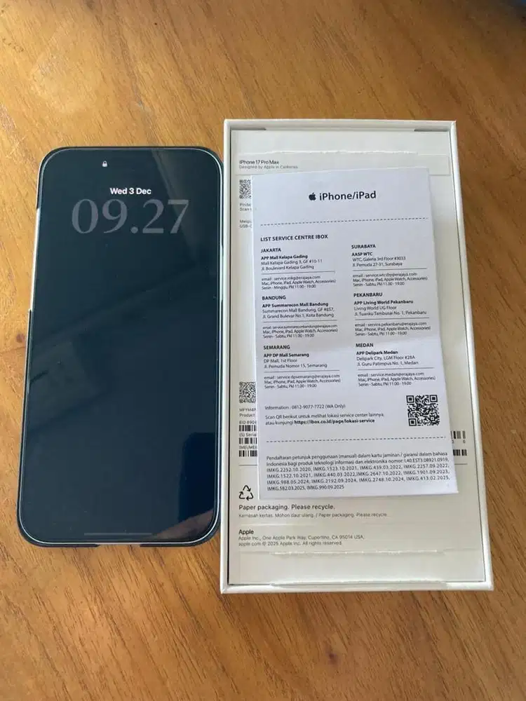 Iphone 17 pro max silver ibox