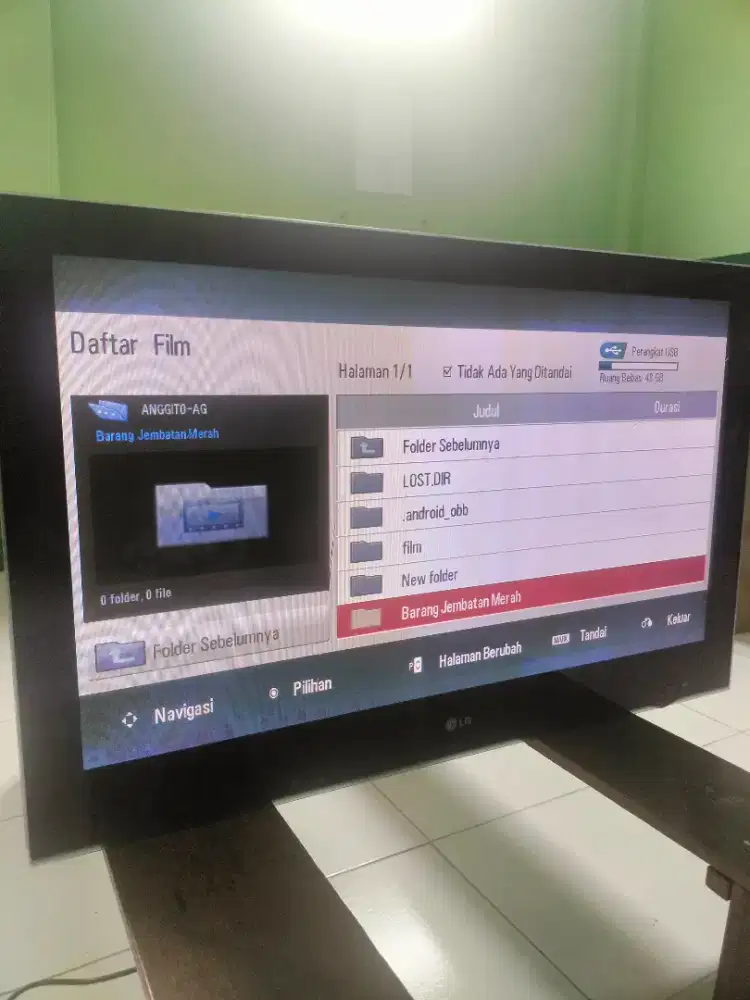 TV LG plasma 42 inc type 42PQ60R. Bekas, Normal, siap pakai