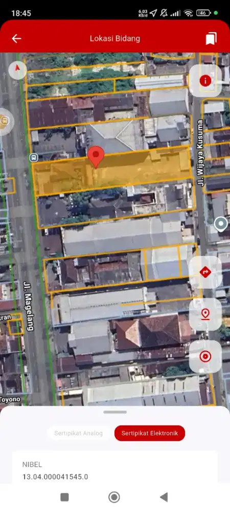 Dijual sebidang tanah dgn lokasi strategis.