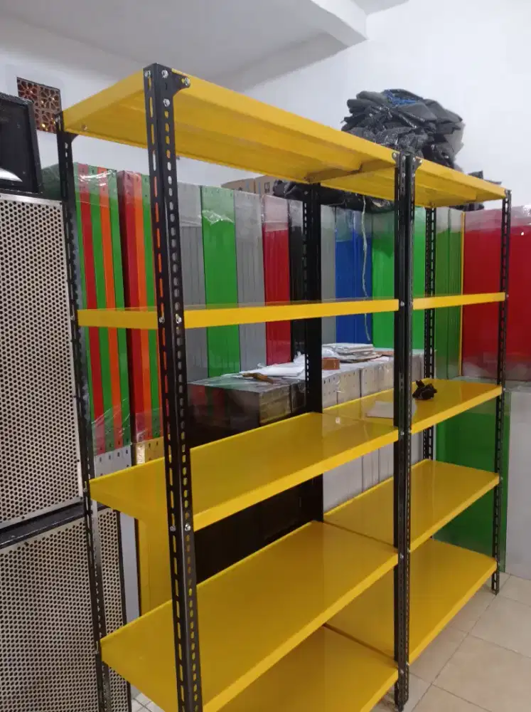 Rak besi rak buku rak siku rak gudang