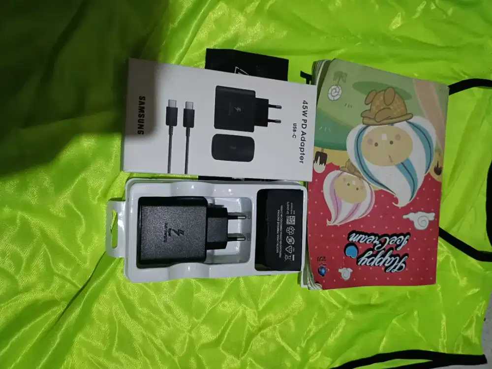 Jual charger samsung 45W satu set support super fast charging (baru)