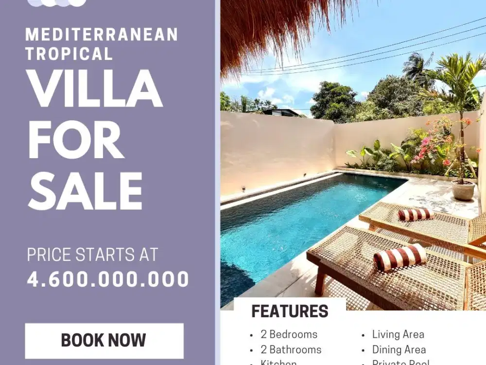 FOR SALE MEDIITERRANEAN TROPICAL VILLA