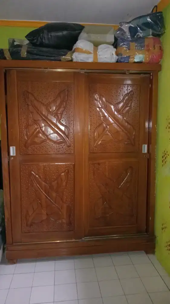 Lemari Kayu Jati 2 Pintu