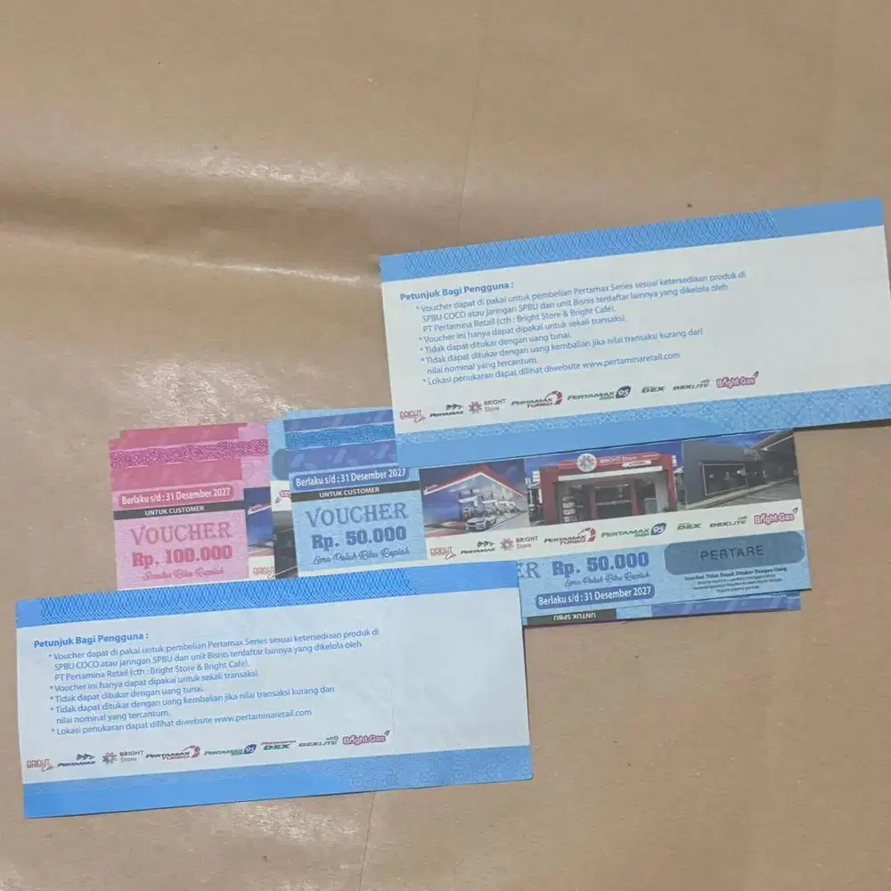 Voucher pertamina pecahan 50