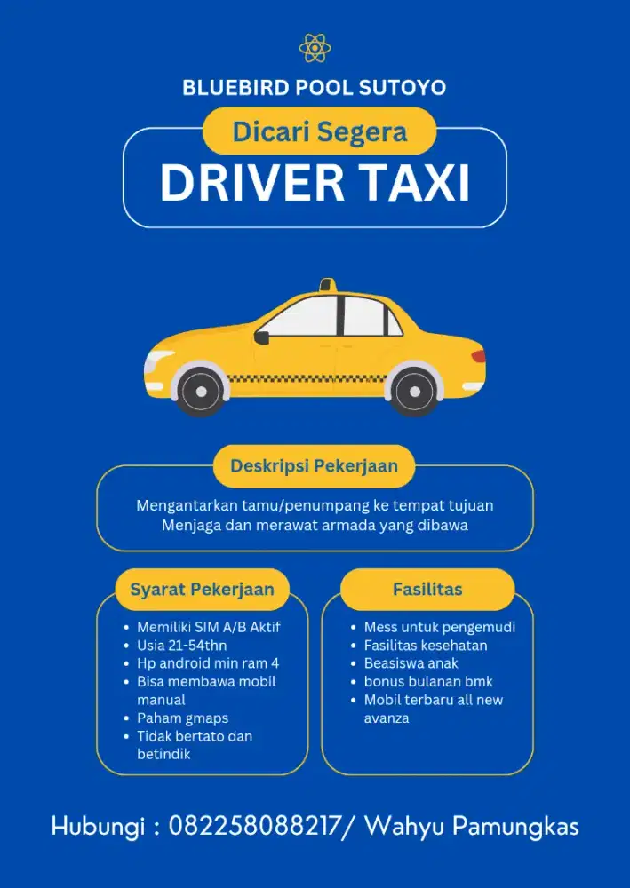 Driver Taxi Bluebird Pool Sutoyo