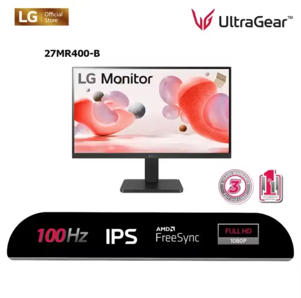 LG Monitor 27MR400-B 27 Full HD Display With AMD FreeSync 100Hz