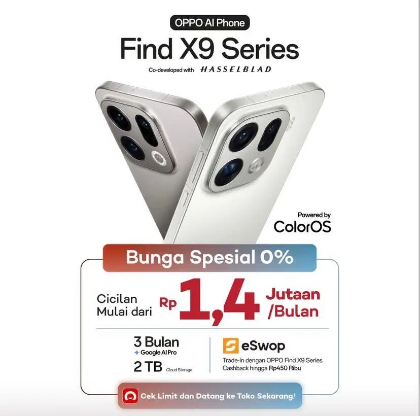 Cicilan by home credit Oppo Find X9 Series
