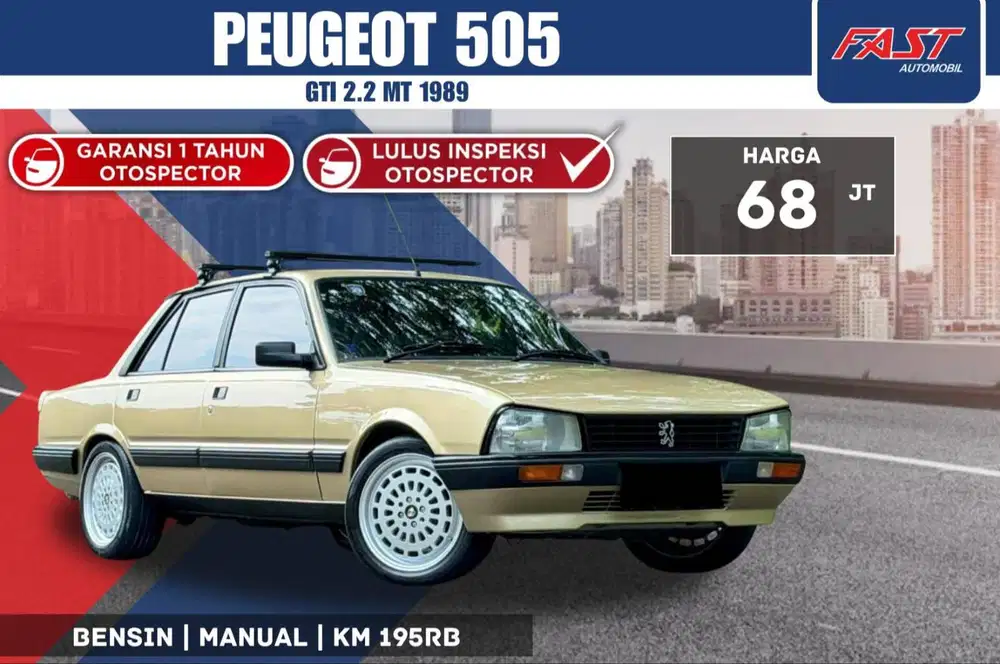 PEUGEOT 505 GTI 1989 2.2 MANUAL LOW KM.195RB ANTIK & PAJAK PANJANG#F4S