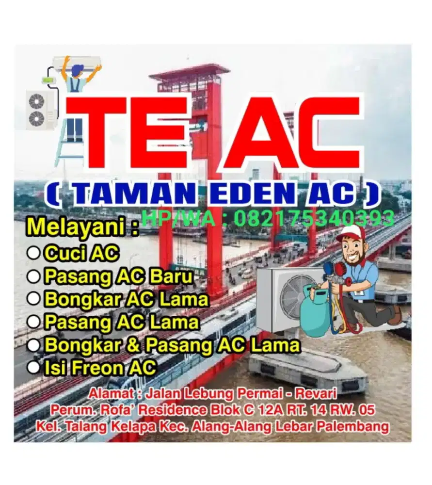 Cuci AC murah di Palembang